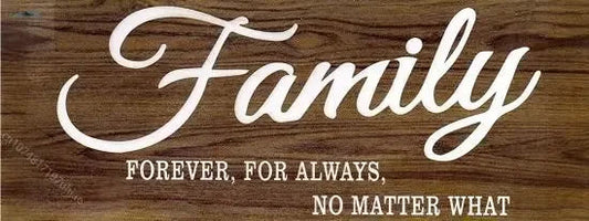 Holzschild Familie