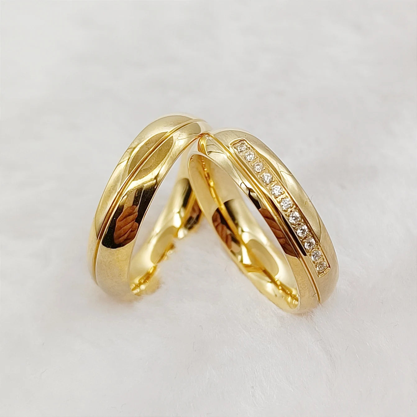 Perfect Couple Couple Rings Gold