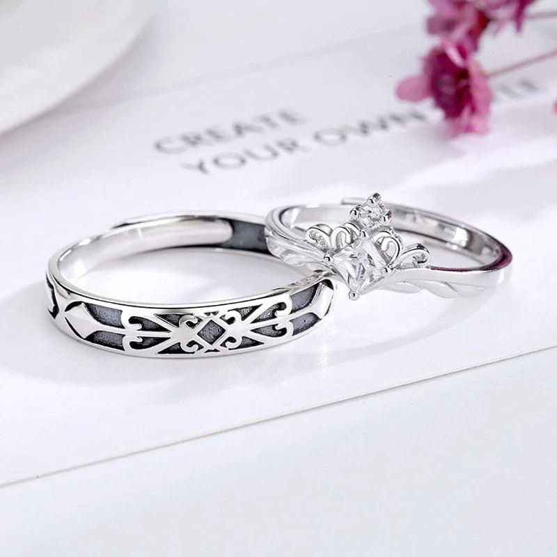 White Gold Couple Rings