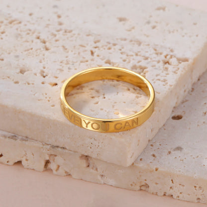 Couple Name Ring Gold
