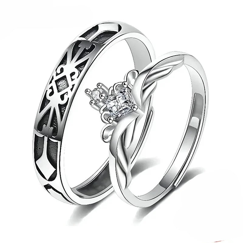 White Gold Couple Rings
