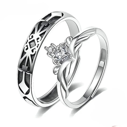 White Gold Couple Rings