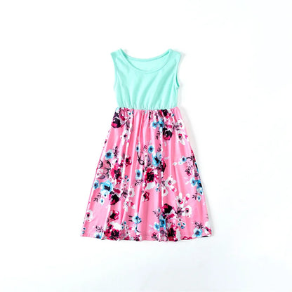 Mutter Tochter Kleid Lang