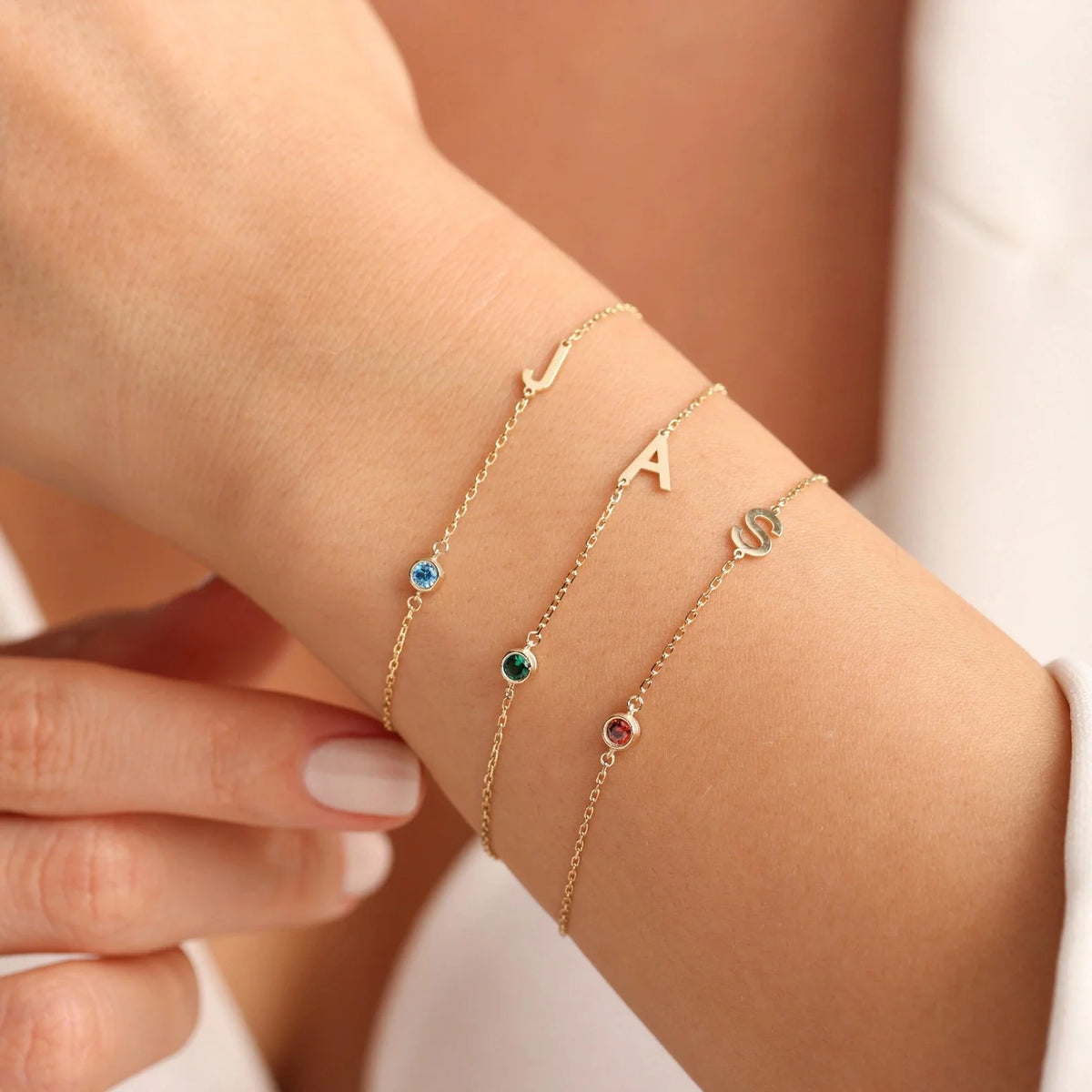 Geburtsstein Armband Familie - Ansicht 3
