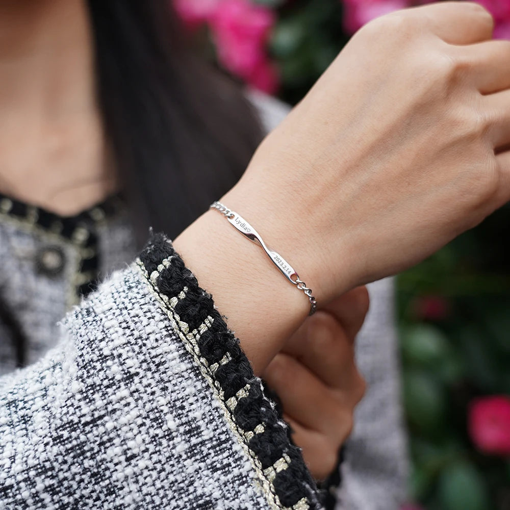 Partner Armband Silber Gravur