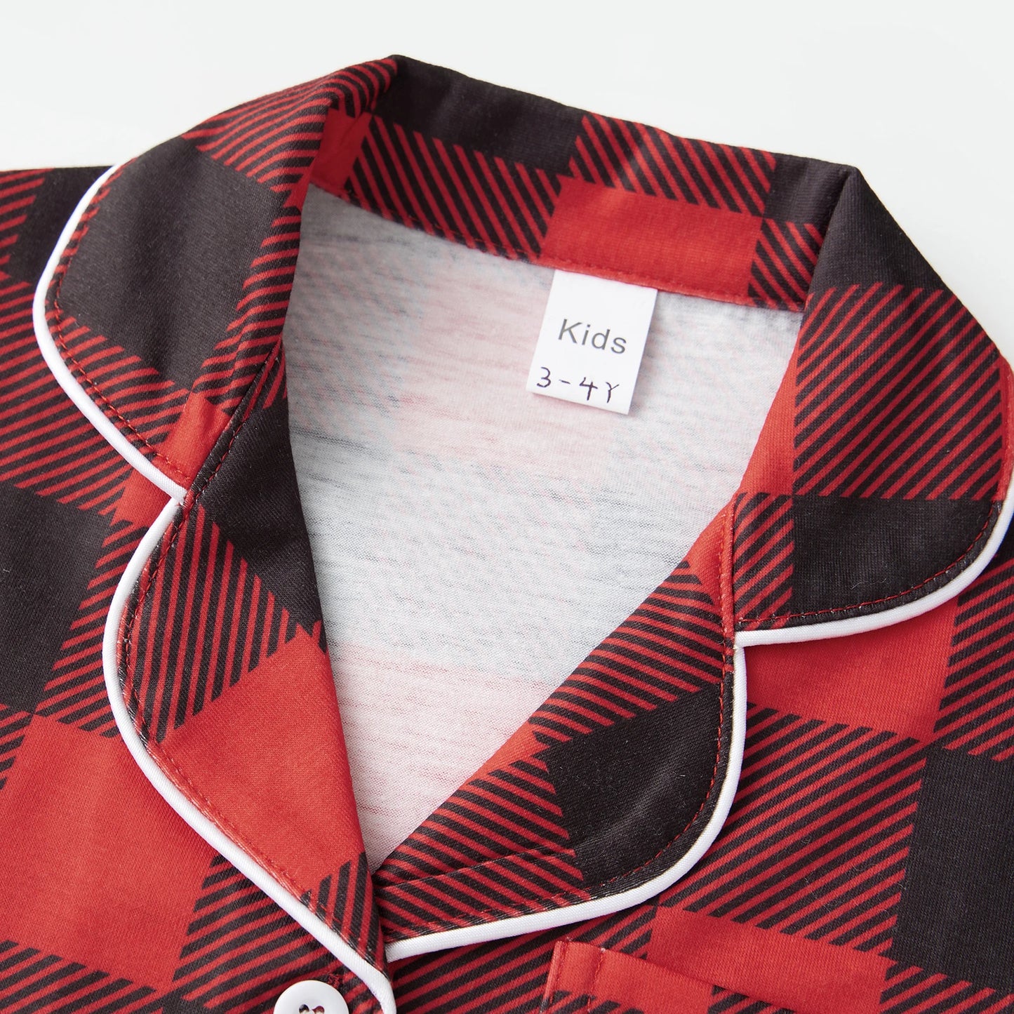 Weihnachtspyjama Familie Kariert