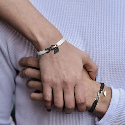 Pärchen Armband Schwarz Weiß