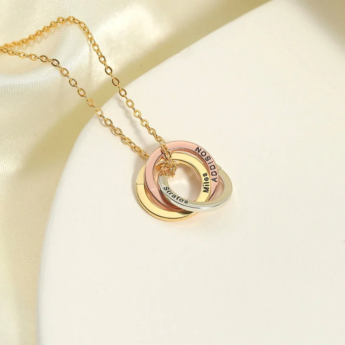 Interlocking Hearts Necklace Sister Gift - Ansicht 7