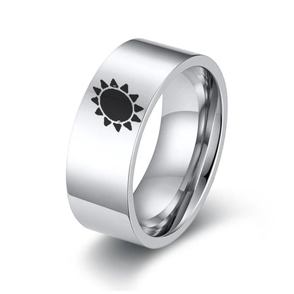 Paar Ringe Schwarz Silber