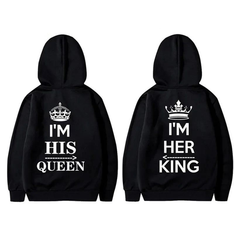 King And Queen Hoodies Plus Size