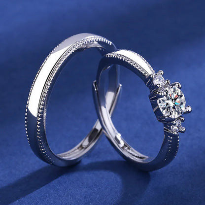 Couple Silver Wedding Rings