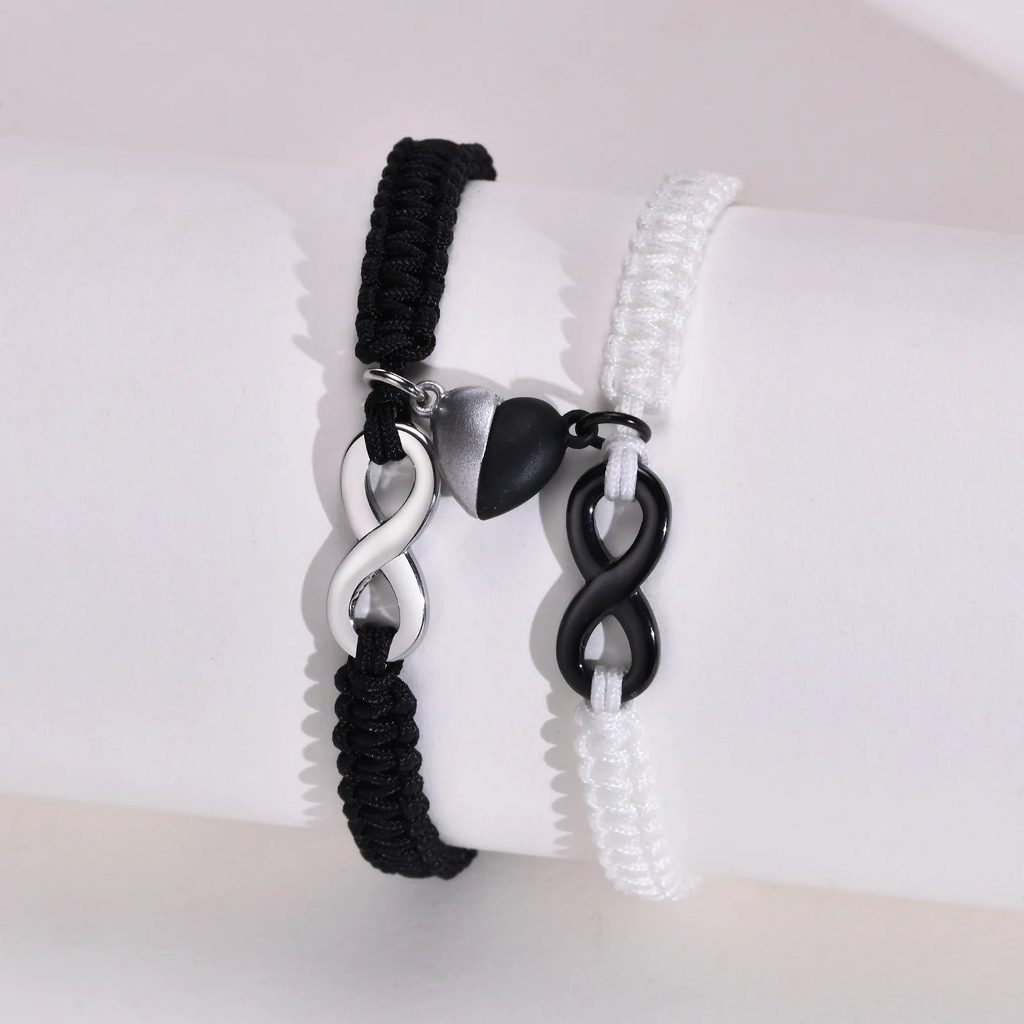 Pärchen Armband Schwarz Weiß