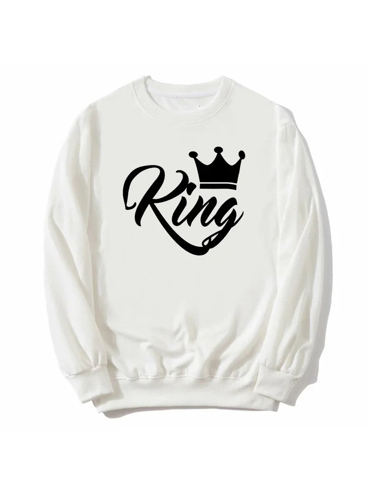 King Und Queen Pullover Ohne Kapuze