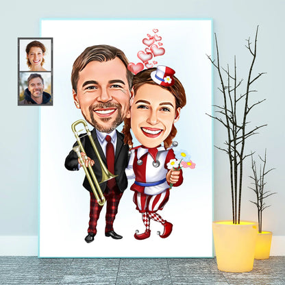 Personalisierte Poster Familie Comic