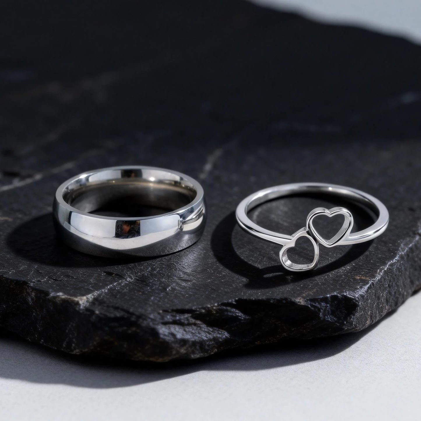 Paar Ringe Herz