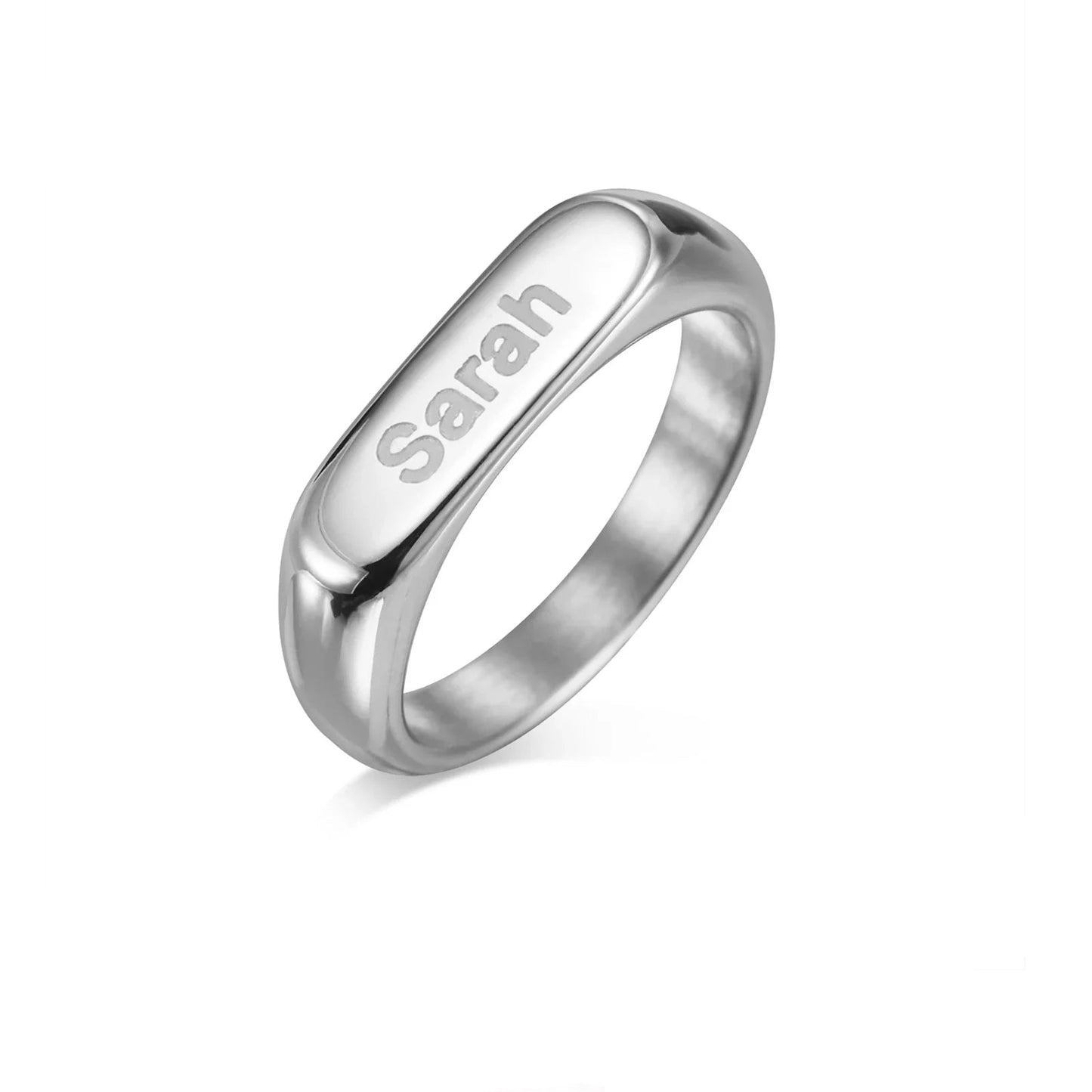 Paar Ringe Mit Gravur Silber