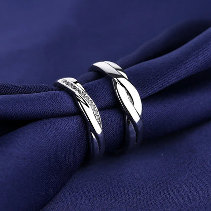 Silver Couple Promise Rings