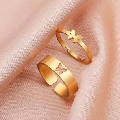 Butterfly Couple Rings