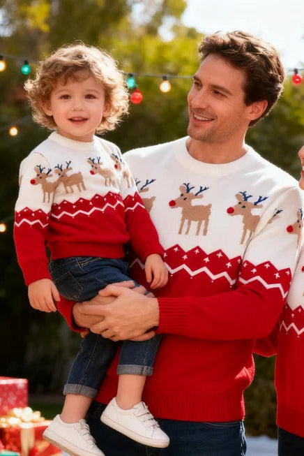 Vater Sohn Pullover Weihnachten
