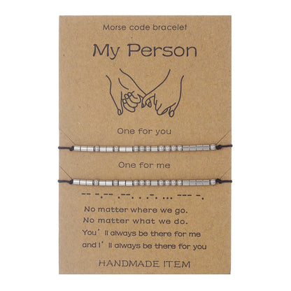 Morse Code Armband Schwester