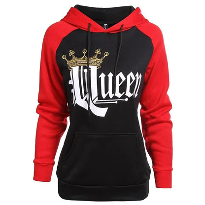King Und Queen Hoodie Doppelt Schwarz Camouflage