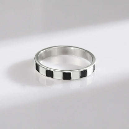 Freundschaftsringe Schwarz Silber