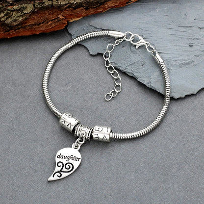 Mutter Tochter Armband Silber