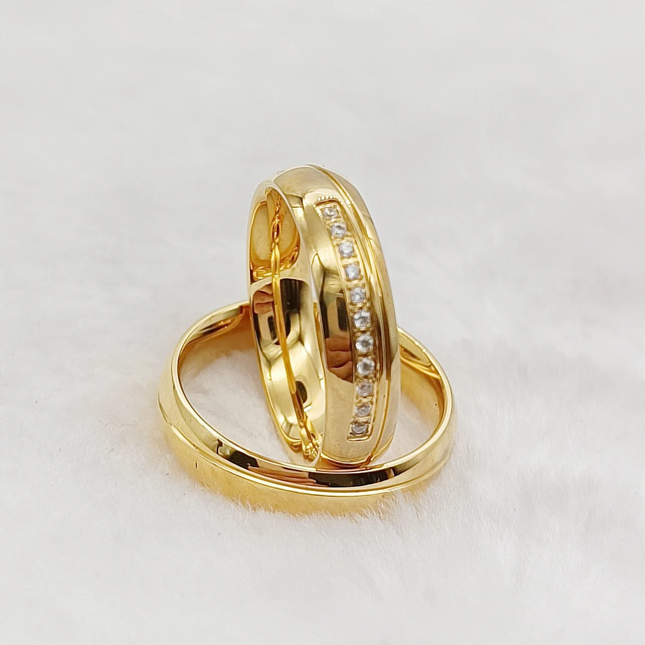 Perfect Couple Couple Rings Gold