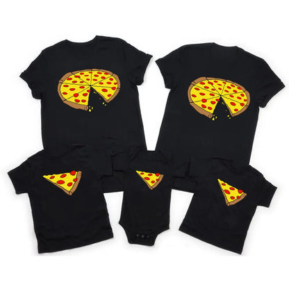 Vater Tochter T Shirt Pizza