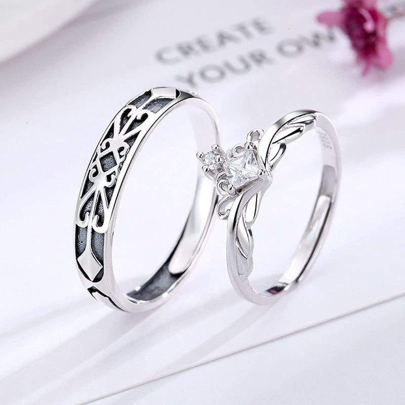 White Gold Couple Rings