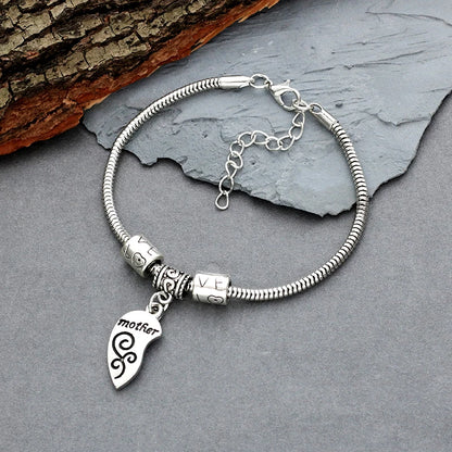 Mutter Tochter Armband Silber