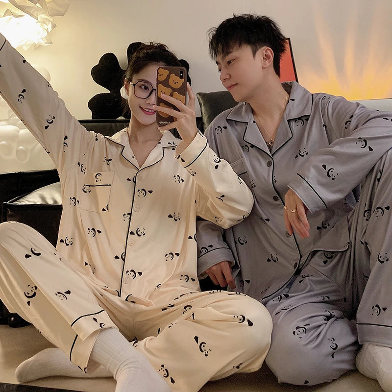 Panda Pyjama für Pärchen