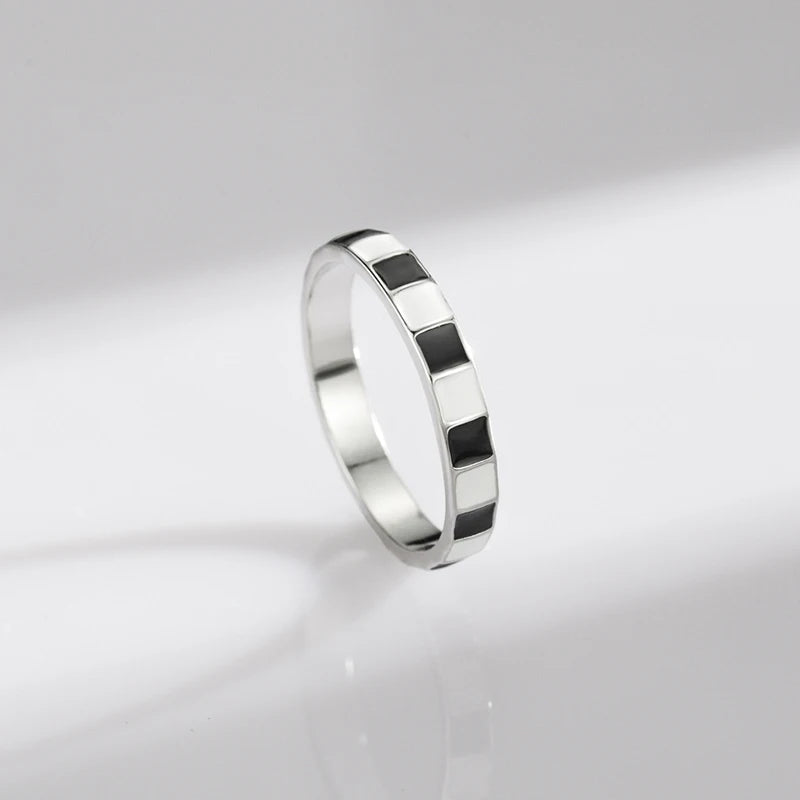 Freundschaftsringe Schwarz Silber