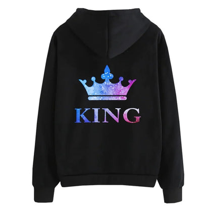 Pärchen Pullover King Queen Schriftzug Bunt