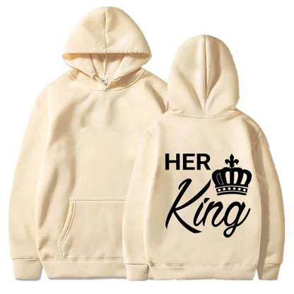 His Queen Her King White Hoodies – Ansicht 3