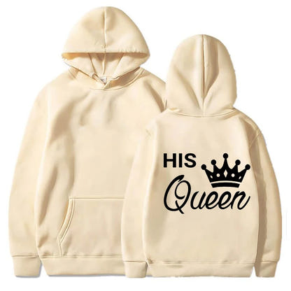His Queen Her King White Hoodies – Ansicht 2