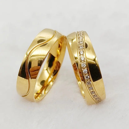 Couple Rings Gold With Diamond