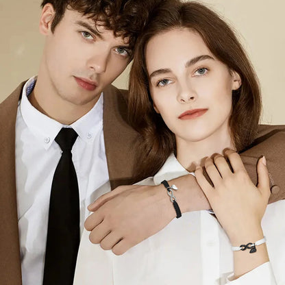 Pärchen Armband Schwarz Weiß
