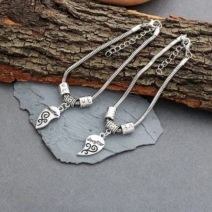 Mutter Tochter Armband Silber