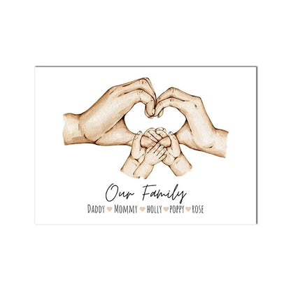 Familie Hände Leinwand