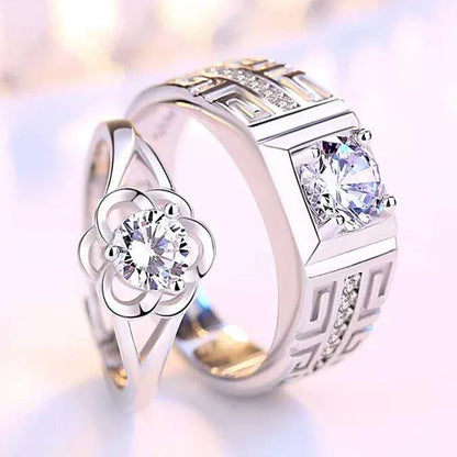 Engagement Platinum Couple Rings