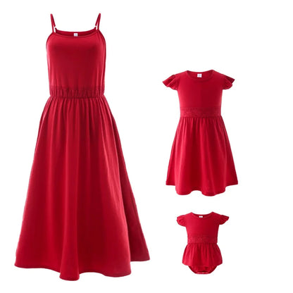Mom Daughter Christmas Dresses