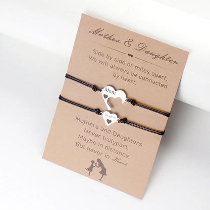 Mutter Tochter Armband Herz
