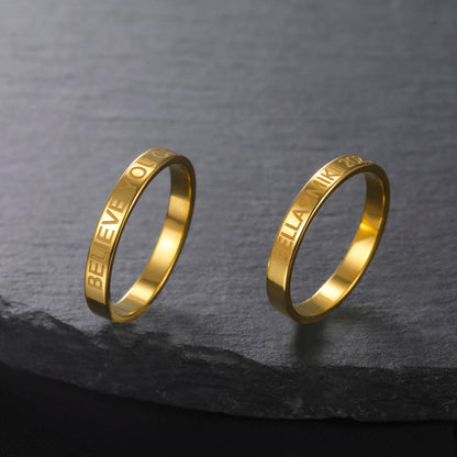 Couple Name Ring Gold