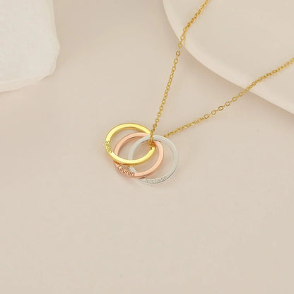 Interlocking Hearts Necklace Sister Gift - Ansicht 4