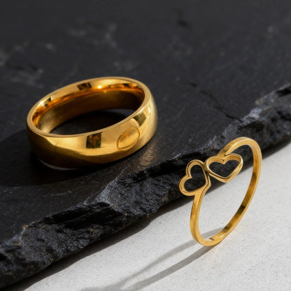 Paar Ringe Herz