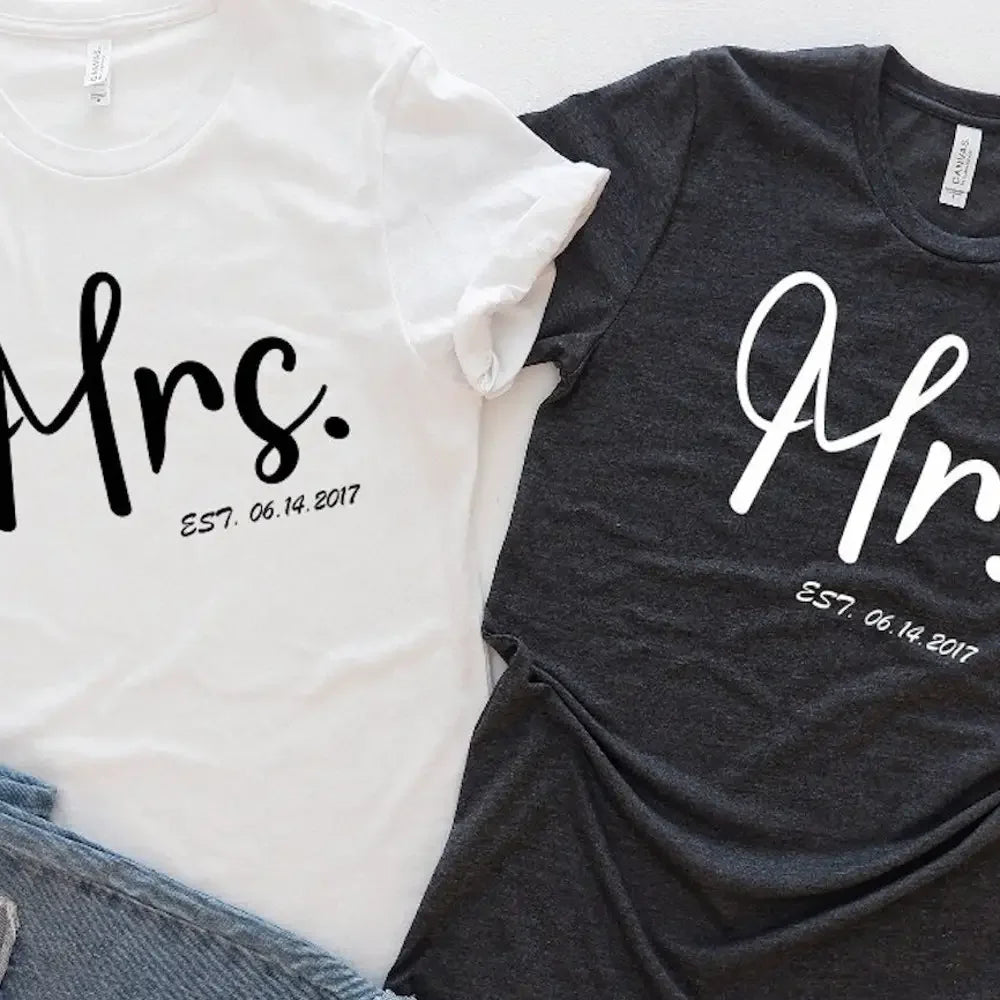 Mr & Mrs T Shirts Personalised - Ansicht 2