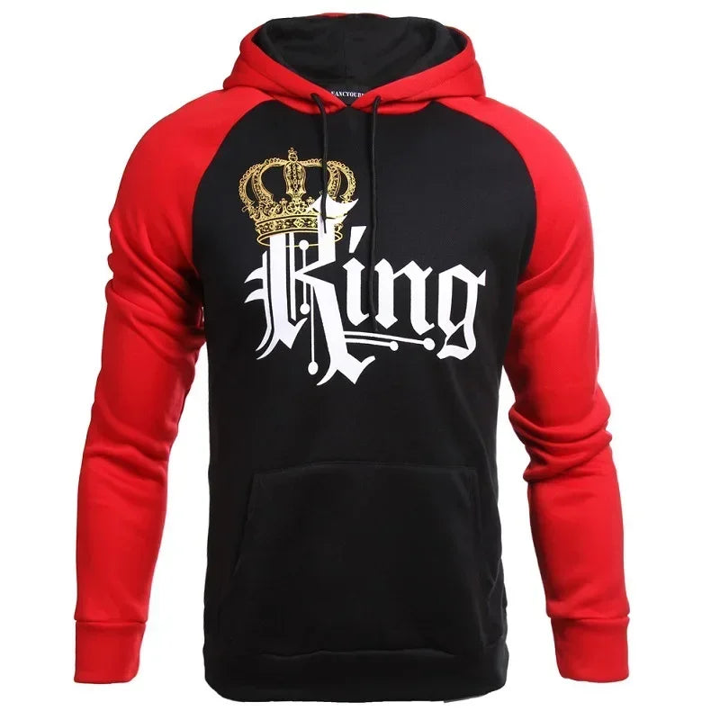 King Und Queen Hoodie Doppelt Schwarz Camouflage