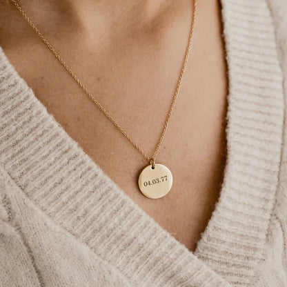 Kette Gold Gravur Schwester - Ansicht 2