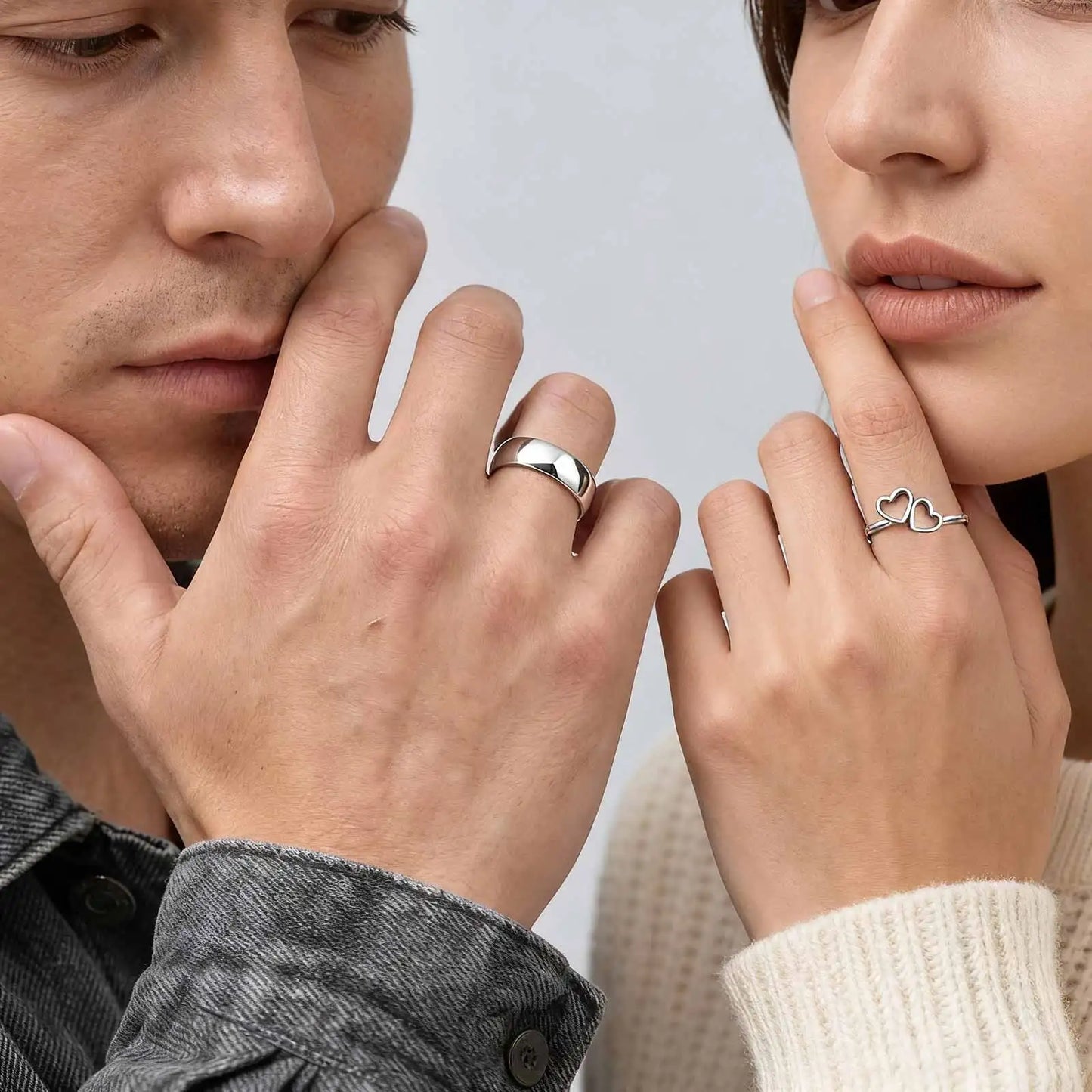 Paar Ringe Herz